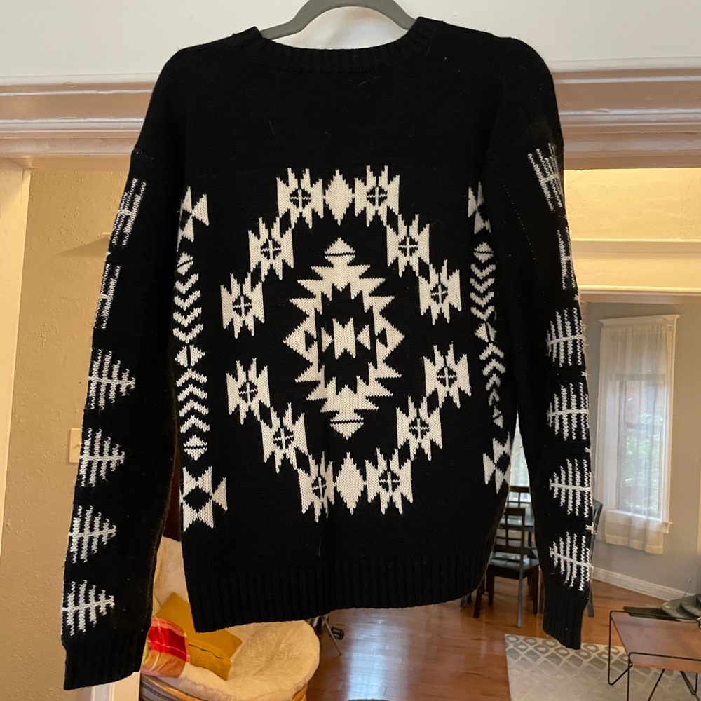 Tribal Print Cozy Chunky Sweater